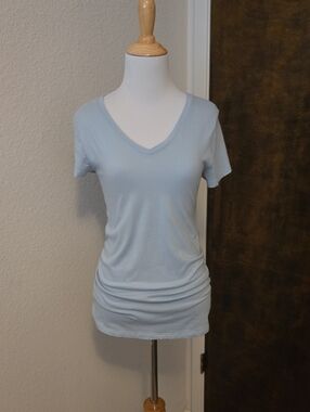 Isabel Maternity by Ingrid & Isabel Light Blue V-Neck Maternity Tee